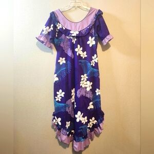 Vintage Royal Creations Purple Hawaiian Dress‎ Size Large New Condition